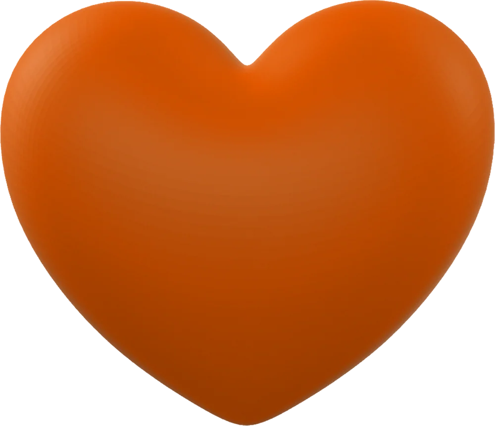 Heart · Orange モチーフ単体