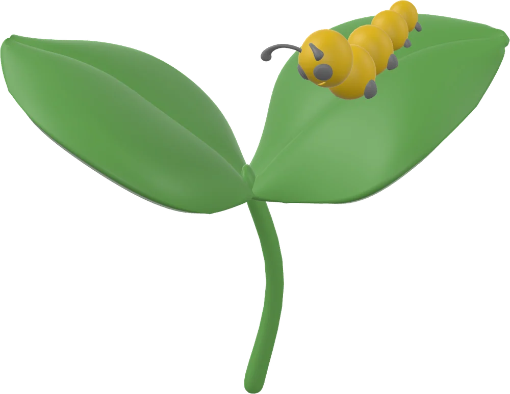 Sprout · Caterpillar モチーフ単体