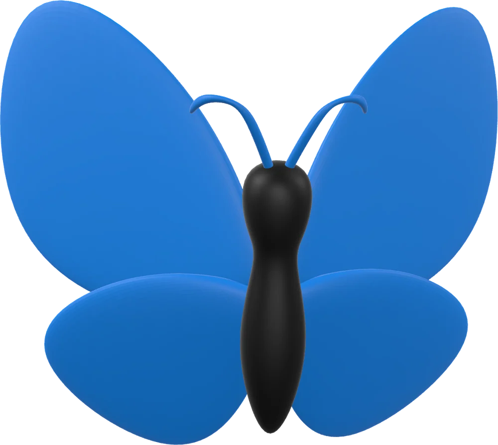 Butterfly · Blue モチーフ単体