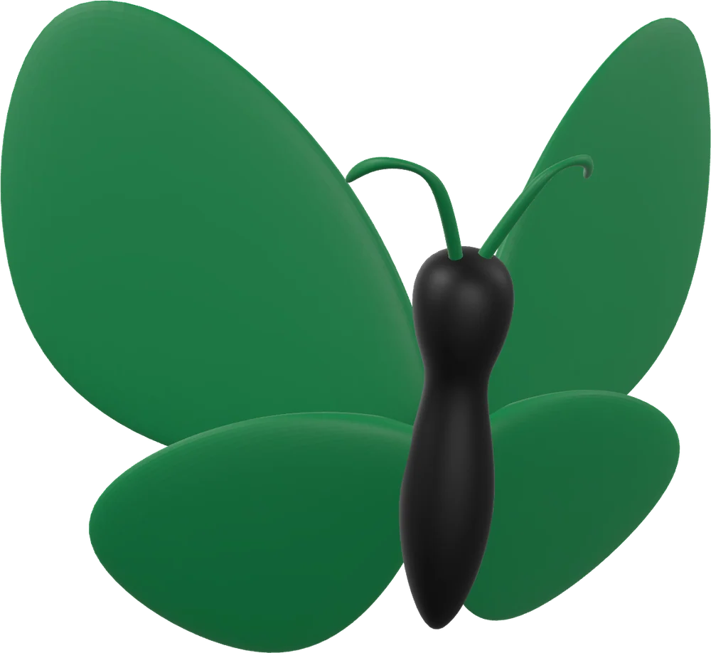 Butterfly · Green モチーフ単体