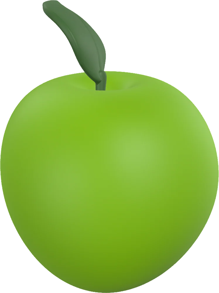 Fruit · Green Apple モチーフ単体
