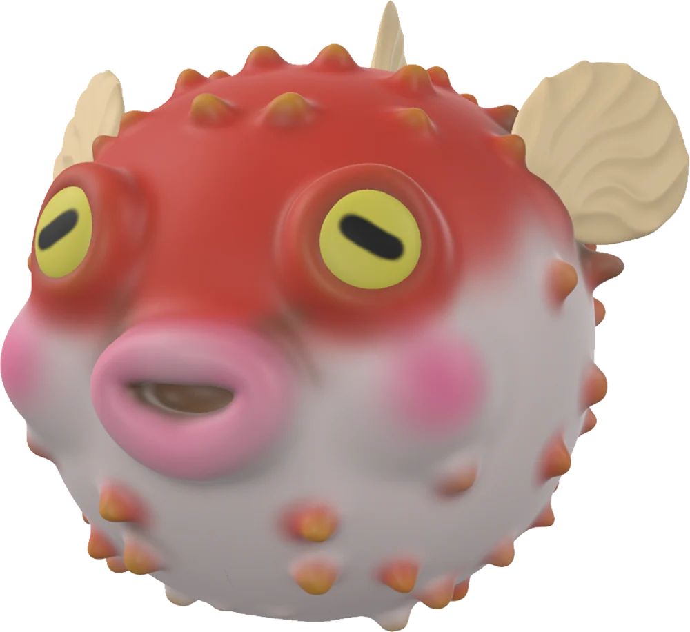 Sea Life · Porcupinefish モチーフ単体